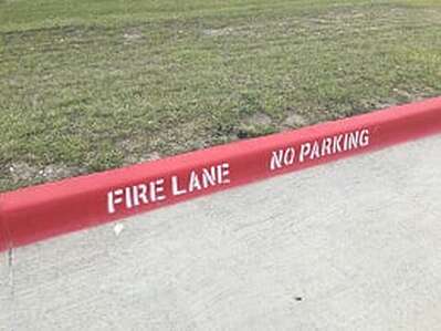 Fire lane striping company in Tampa, Florida