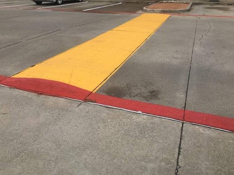 Speed bumps installed in your parking lot in Tampa, FL
